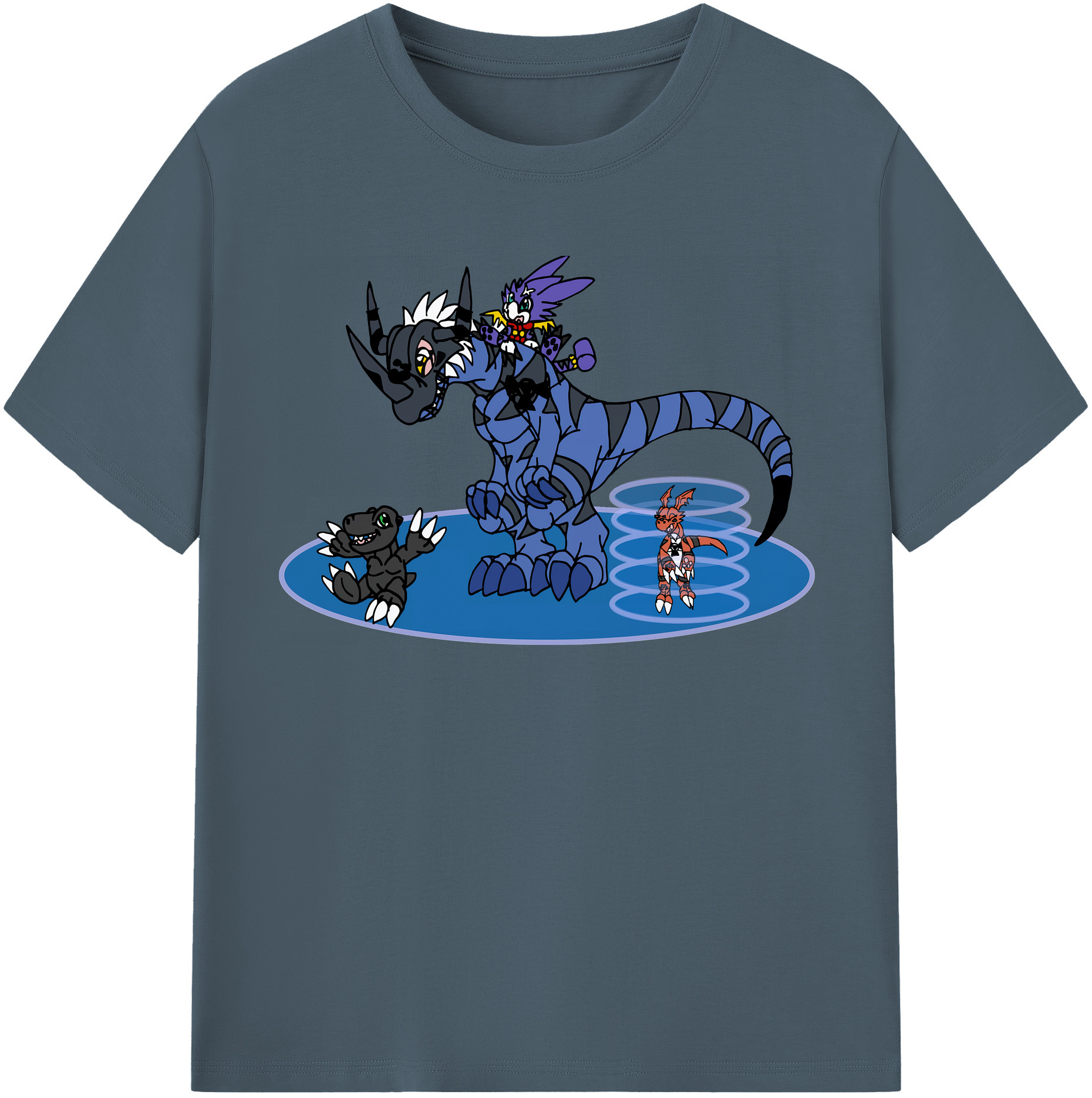 （画像用） Digimon デジタルモンスター/デジモン 綿100％半袖Tシャツ（フロントプリント）